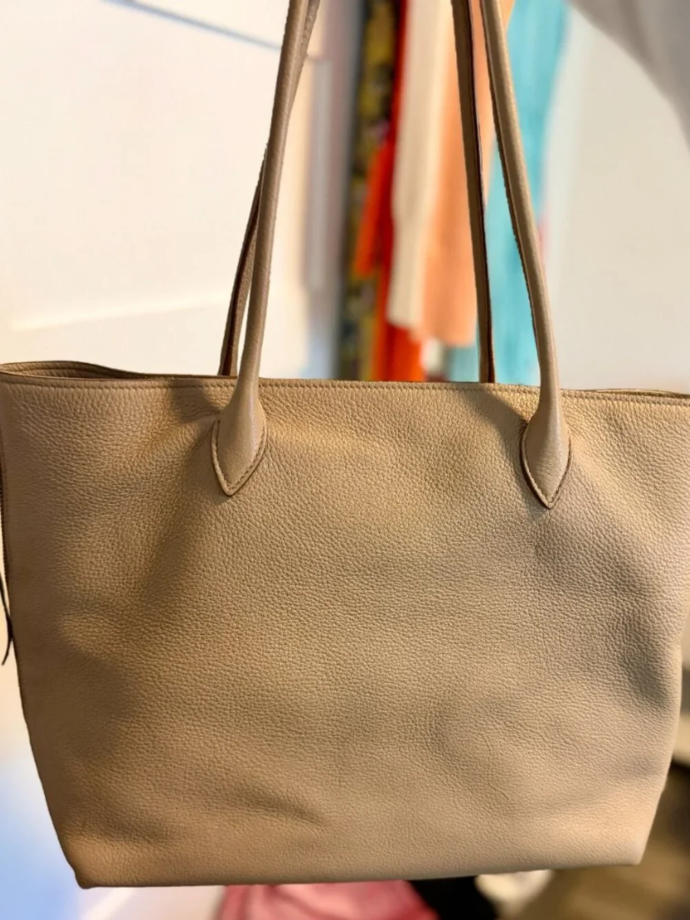 PRADA Leather Shoulder Bag - Tan